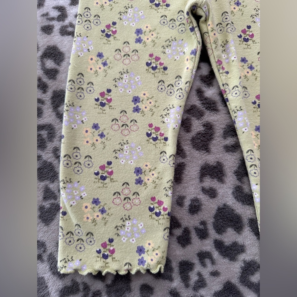 Gymboree Floral Print Leggings in Green Size 12-18 months - Picture 4 of 12